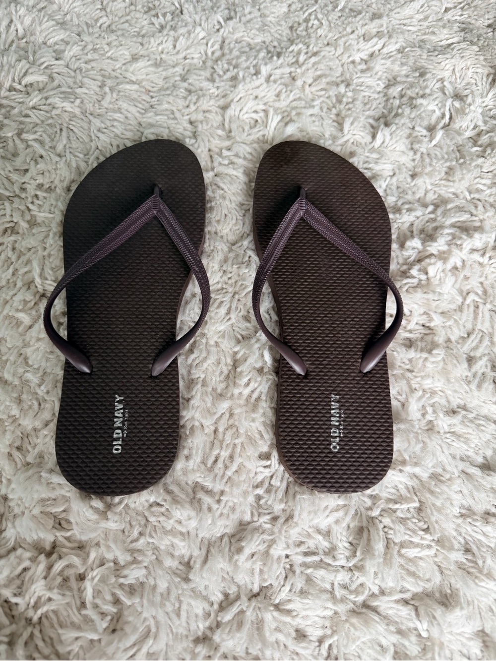 Old Navy Brown Flip Flops Size 7/8 New Never Worn
